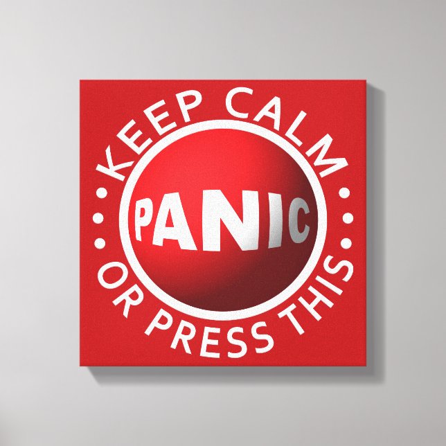 Panic Button canvas print (Front)