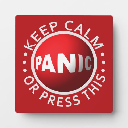 Panic Button plaque