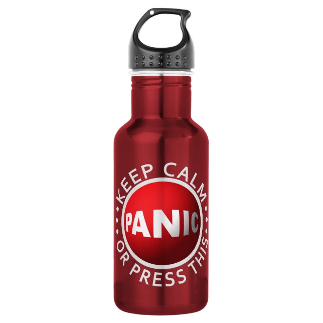 Panic Button Water Bottle (Front)
