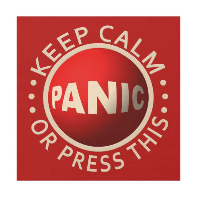 Panic Button wood canvas (Front)