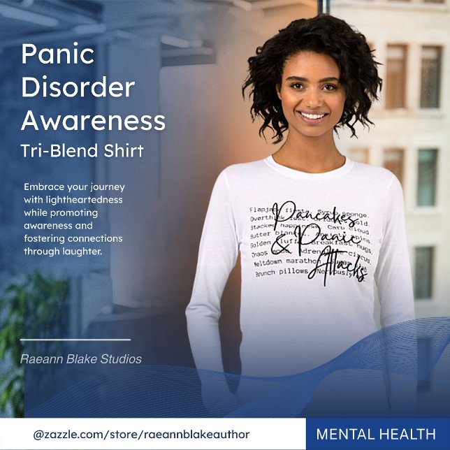 Panic Disorder Awareness BLACK LETTERING Tri-Blend Shirt (Creator Uploaded)