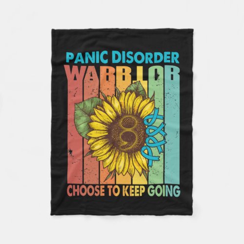 Panic Disorder Warrior Choose To Keep Going  Fleece Blanket