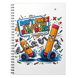 Panic Exam Study Humor Notebook