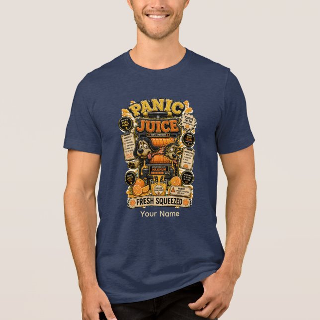 Panic Juice Fresh Squeezed Funny Spreadsheet Tri-Blend Shirt (Front)