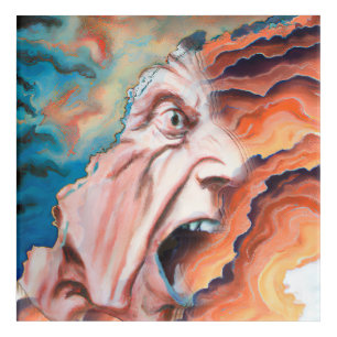 Panic Waves Oil Painting Acrylic Print