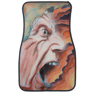 Panic Waves Oil Painting Car Floor Mat