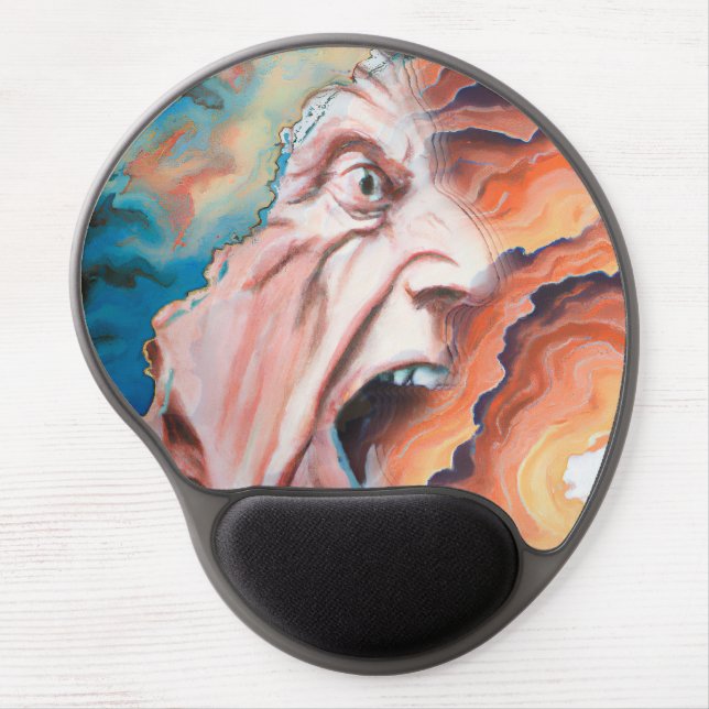 Panic Waves Oil Painting Gel Mouse Pad (Front)