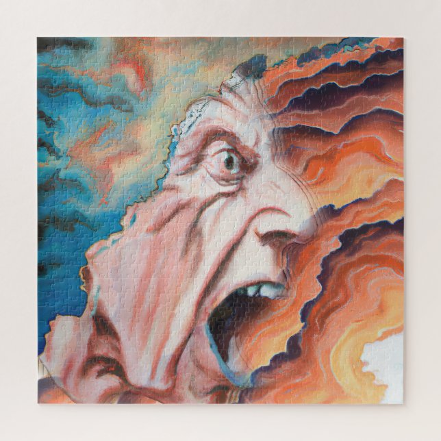 Panic Waves Oil Painting Jigsaw Puzzle (Vertical)