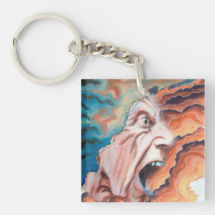 Panic Waves Oil Painting Keychain