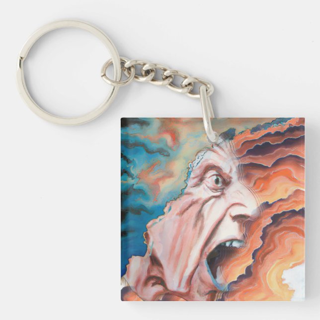 Panic Waves Oil Painting Keychain (Front)