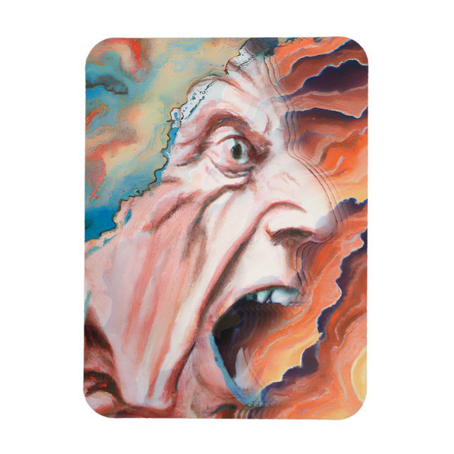 Panic Waves Oil Painting Magnet (Vertical)