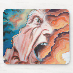 Panic Waves Oil Painting Mouse Pad