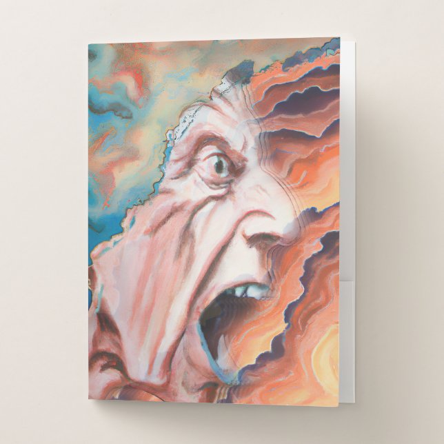 Panic Waves Oil Painting Pocket Folder (Front)