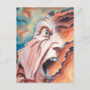 Panic Waves Oil Painting Postcard