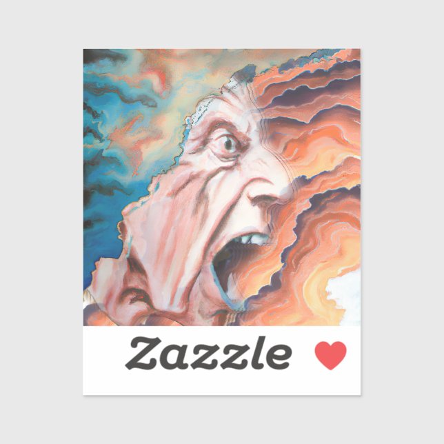 Panic Waves Oil Painting Sticker (Sheet)