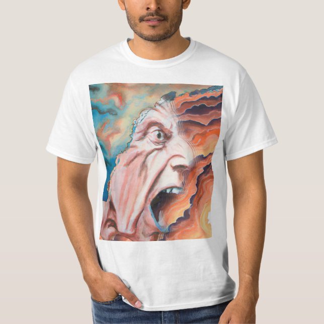 Panic Waves Oil Painting T-Shirt (Front)