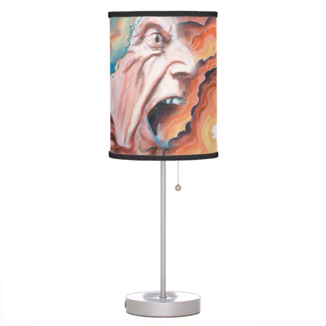 Panic Waves Oil Painting Table Lamp (Left)