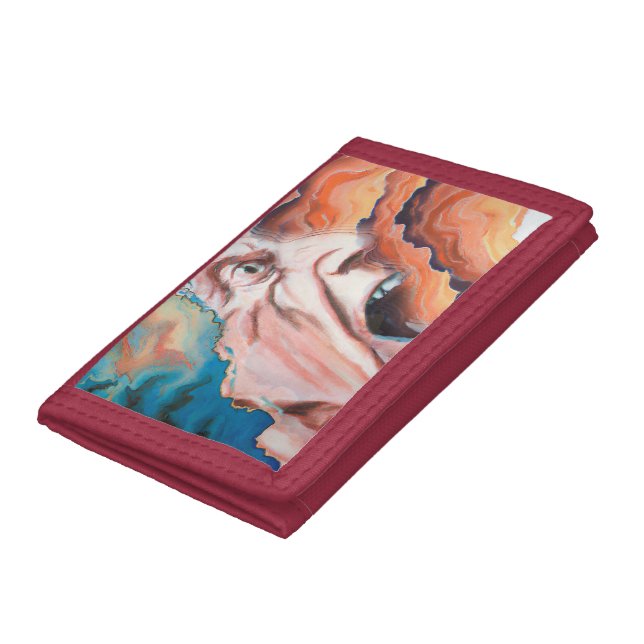 Panic Waves Oil Painting Trifold Wallet (Bottom)