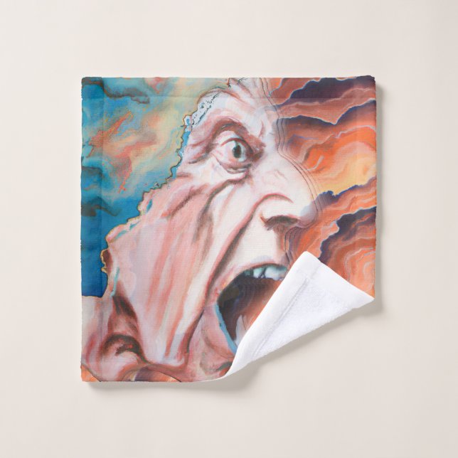 Panic Waves Oil Painting Wash Cloth (Wash Cloth)