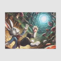 Panicked Bunny Falling Down The Rabbit Hole