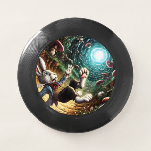 Panicked Bunny Falling Down The Rabbit Hole Wham-O Frisbee