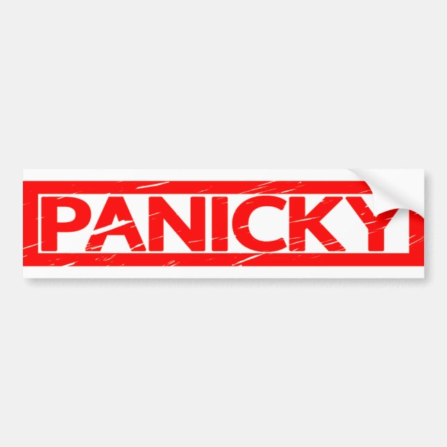 Panicky Stamp Bumper Sticker (Front)