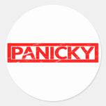 Panicky Stamp Classic Round Sticker