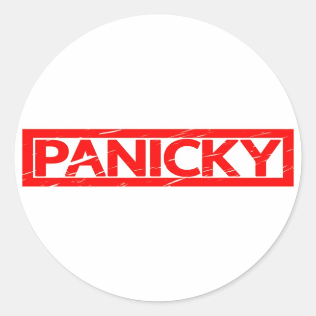 Panicky Stamp Classic Round Sticker (Front)