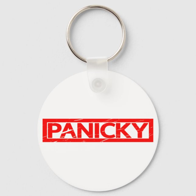 Panicky Stamp Keychain (Front)