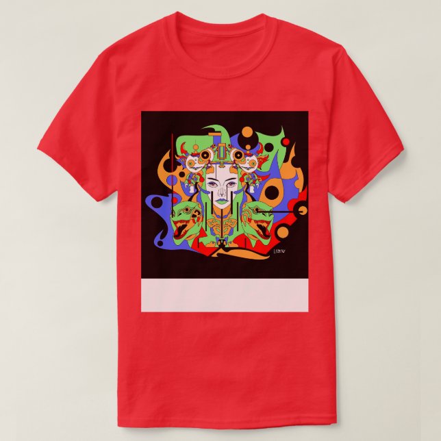 paninaro metal madness in ecopop abstract woman ka T-Shirt (Design Front)