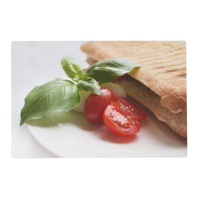 Panini Caprese italian food Placemat (Back)