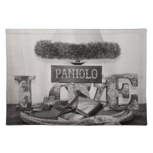 Paniolo Love in Black and White Placemat