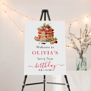 Pankcakes Birthday Brunch Berry First Welcome Foam Board