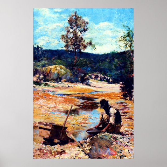 Panning for Gold 1893 Walter Withers Australian  Poster (Front)