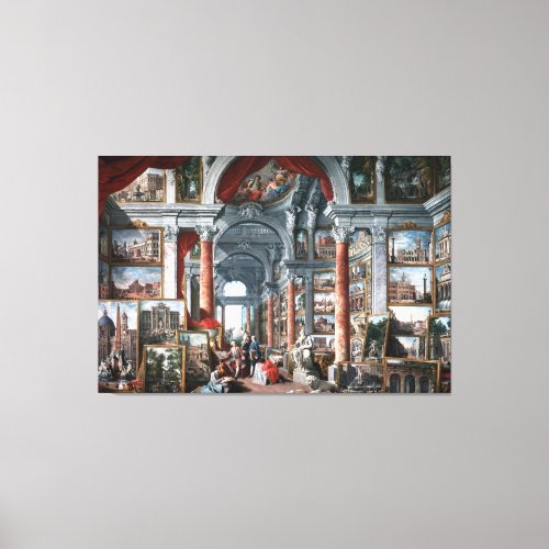 Pannini _ Gallery of Views of Modern Rome Canvas Print