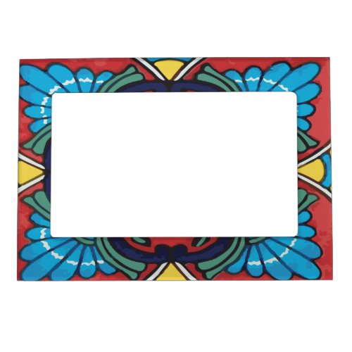 Pao De Cocina Red tile mexican talavera ceramics Magnetic Frame