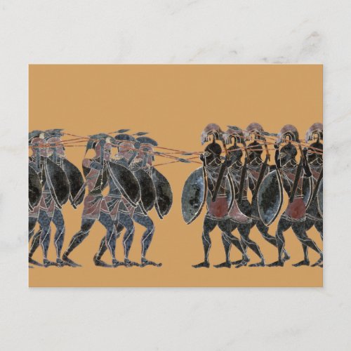 Panoply _ Ancient Greek hoplite battle line Postcard