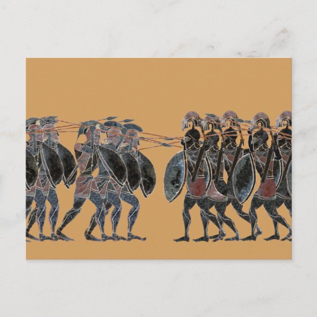 Panoply - Ancient Greek hoplite battle line Postcard (Front)