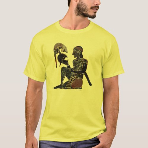 Panoply _ Ancient Greek hoplite soldier sitting T_Shirt