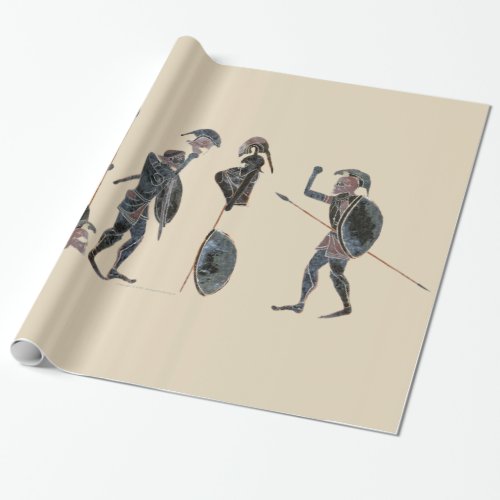 Panoply _ Ancient Greek hoplites celebrating large Wrapping Paper