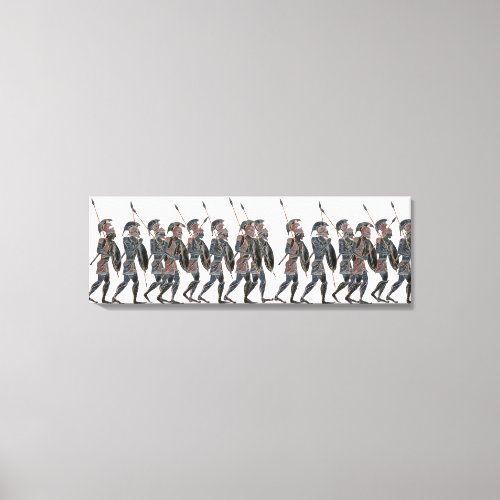 Panoply_ Ancient Greek hoplites on the move Canvas Print