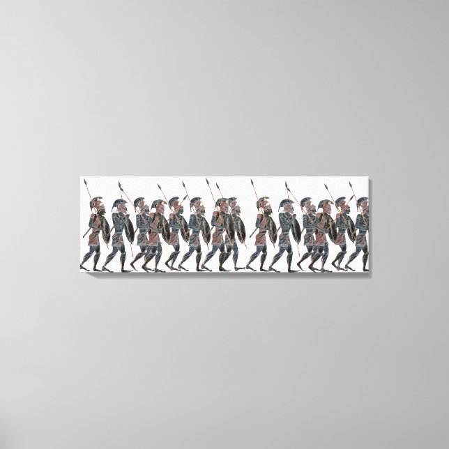 Panoply- Ancient Greek hoplites on the move Canvas Print (Front)