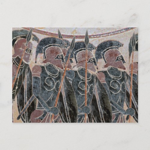 Panoply _ Hoplites forming up Postcard