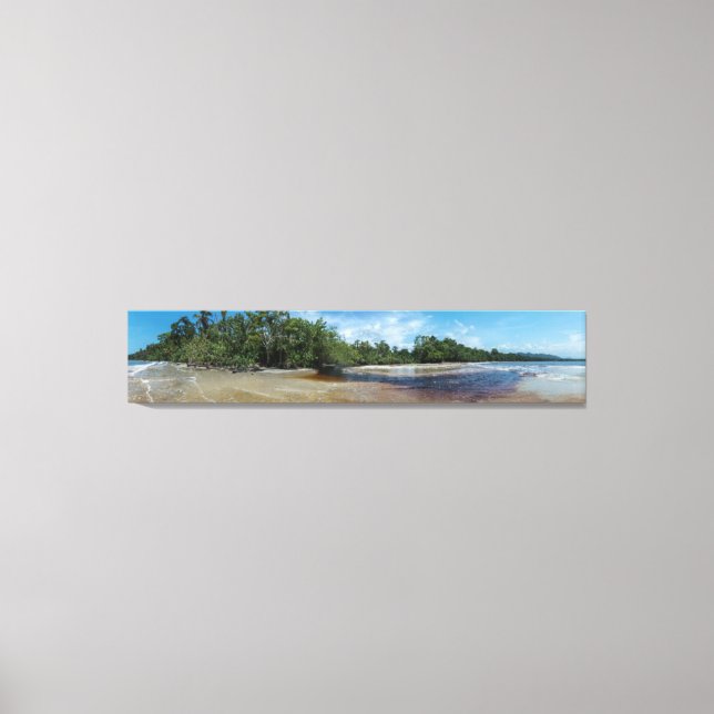 Panorama Cahuita Beach Canvas Print (Front)