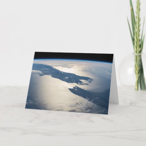 Panorama From Space Highlighting Cook Strait Card