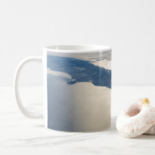 Panorama From Space Highlighting Cook Strait Coffee Mug