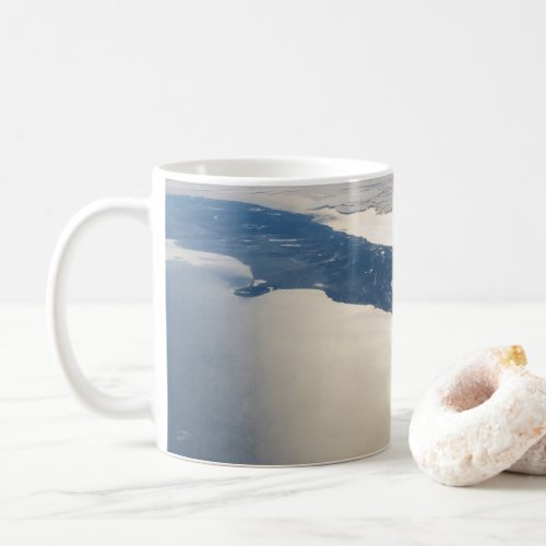 Panorama From Space Highlighting Cook Strait Coffee Mug