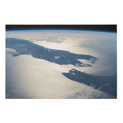 Panorama From Space Highlighting Cook Strait Faux Canvas Print