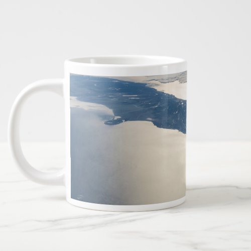 Panorama From Space Highlighting Cook Strait Giant Coffee Mug