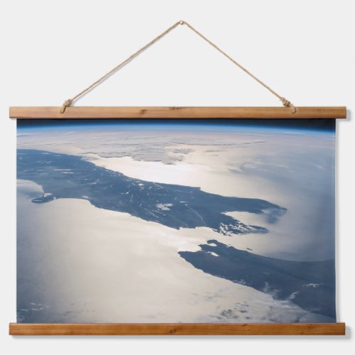 Panorama From Space Highlighting Cook Strait Hanging Tapestry